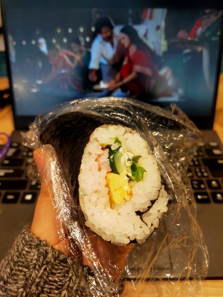 Setsubun bento with sushi in Japan enjoyed the day after the Setsubun festival